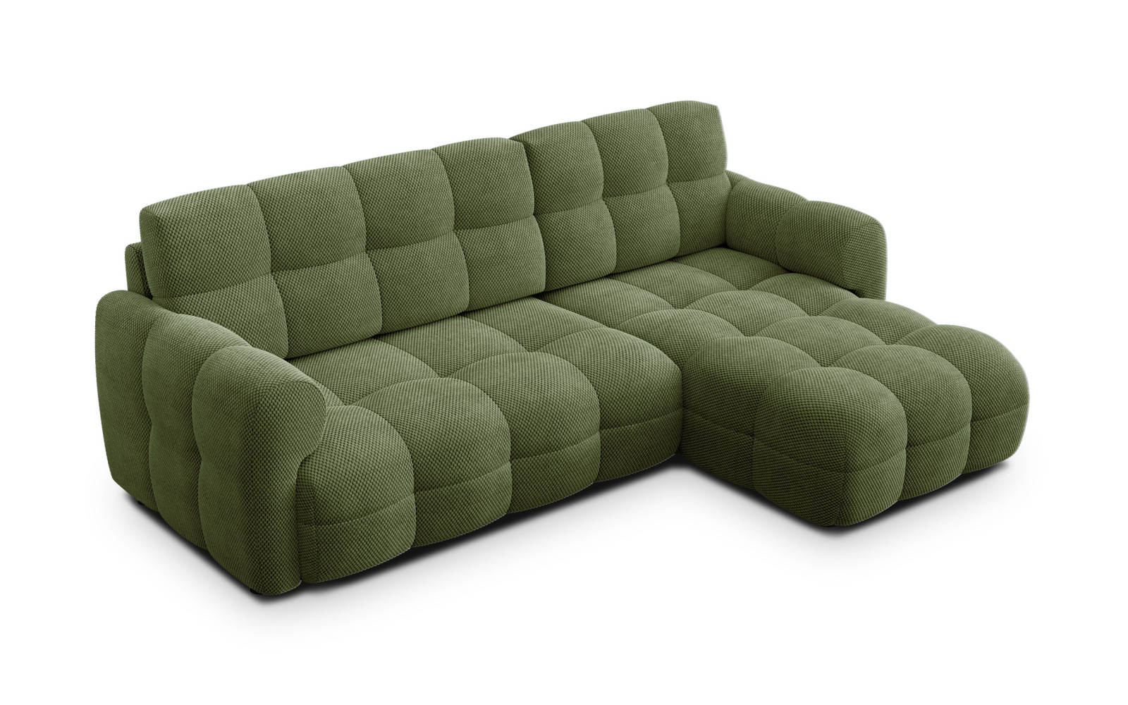 Ecksofa 3-Sitzer rechts MELLOW, olive