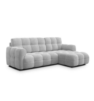 Ecksofa 3-Sitzer rechts MELLOW, hellgrau