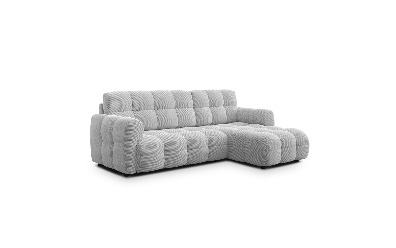 Ecksofa 3-Sitzer rechts MELLOW, hellgrau