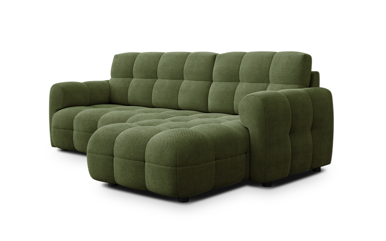 Ecksofa 3-Sitzer rechts MELLOW, olive