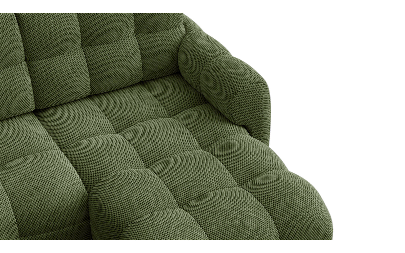 Ecksofa 3-Sitzer rechts MELLOW, olive