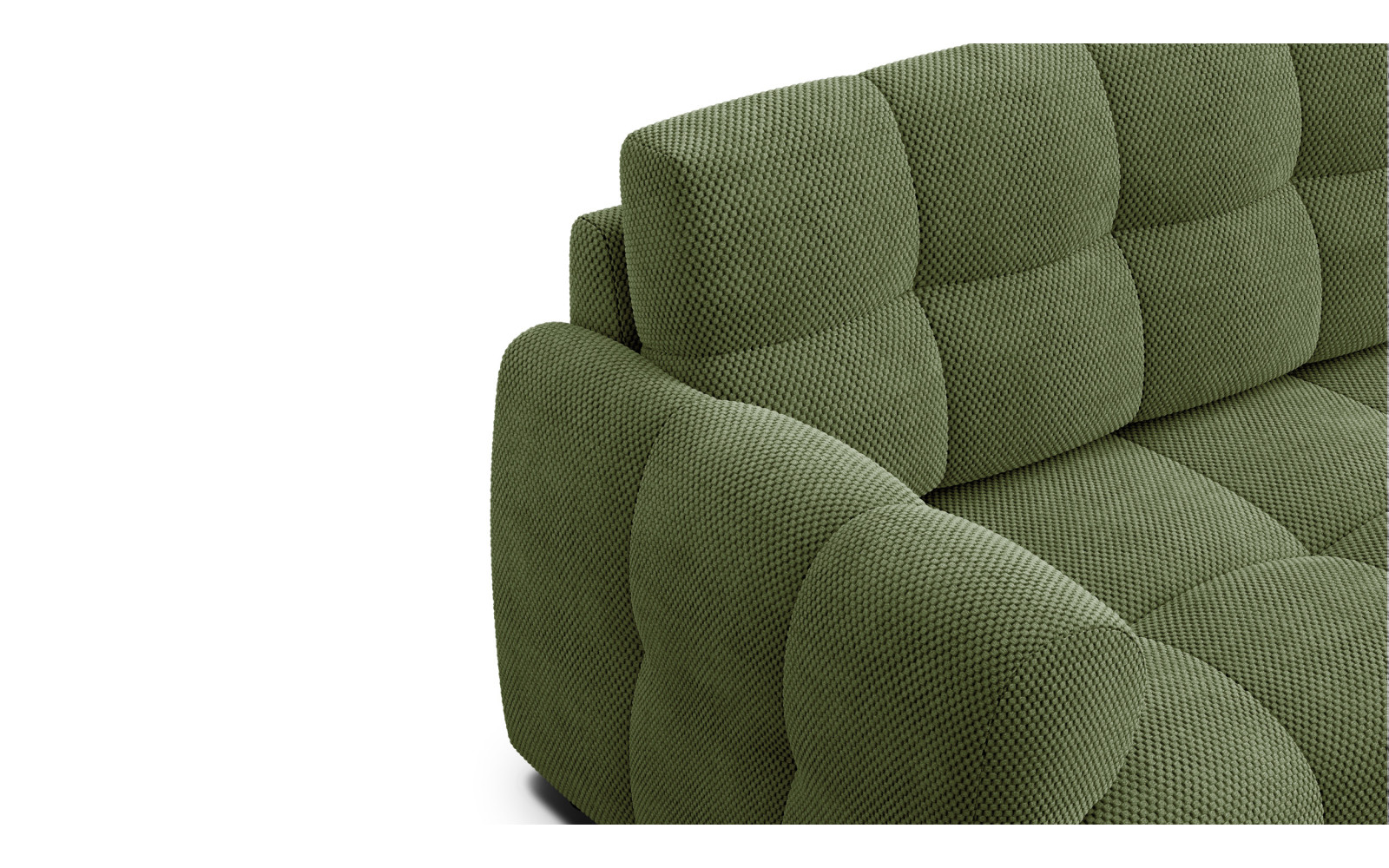 Ecksofa 3-Sitzer rechts MELLOW, olive