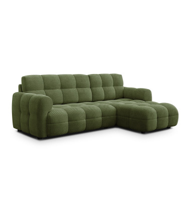 Ecksofa 3-Sitzer rechts MELLOW, olive