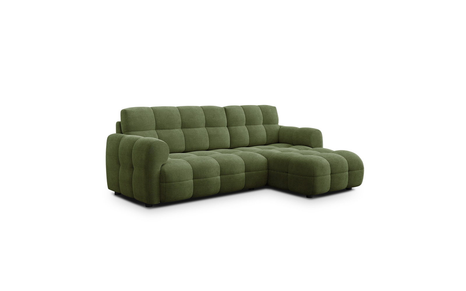 Ecksofa 3-Sitzer rechts MELLOW, olive