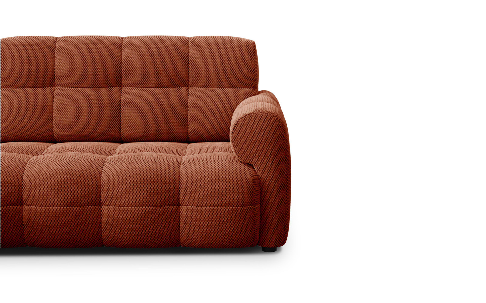 Ecksofa 3-Sitzer links MELLOW, dunkelorange