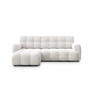 Ecksofa 3-Sitzer links MELLOW, creme