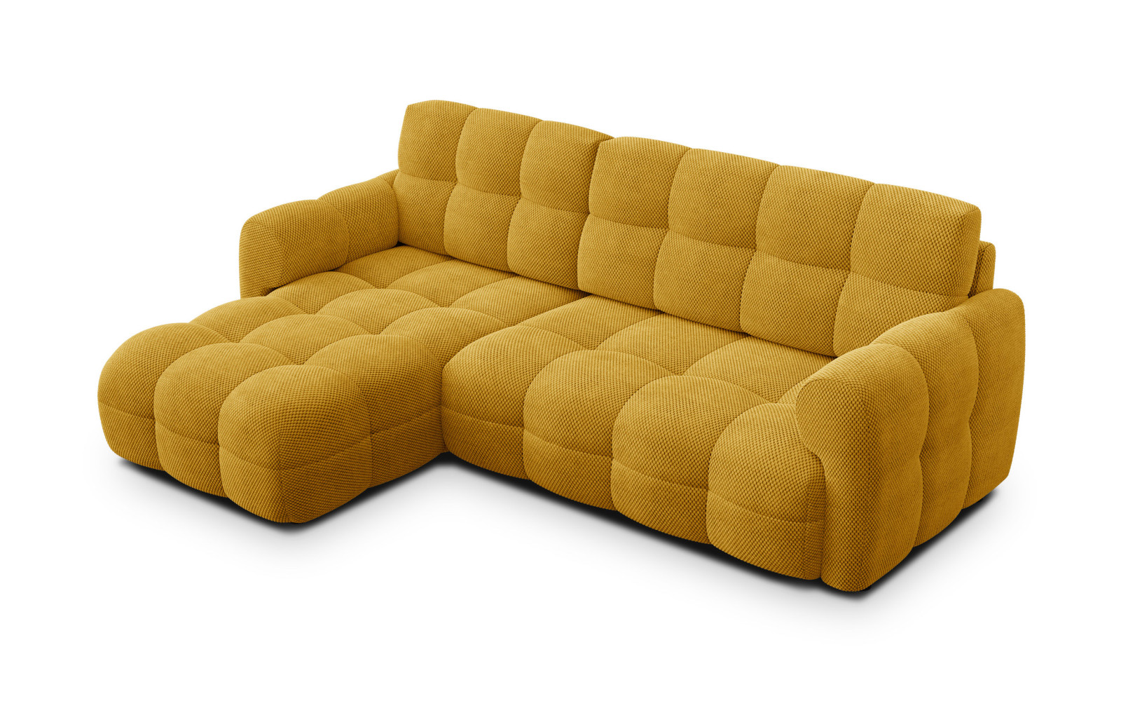 Ecksofa 3-Sitzer links MELLOW, safran