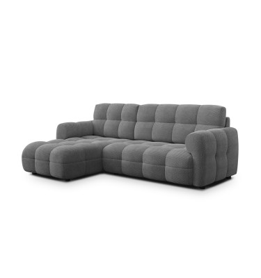 Ecksofa 3-Sitzer links MELLOW, grau