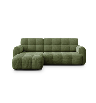 Ecksofa 3-Sitzer links MELLOW, olive