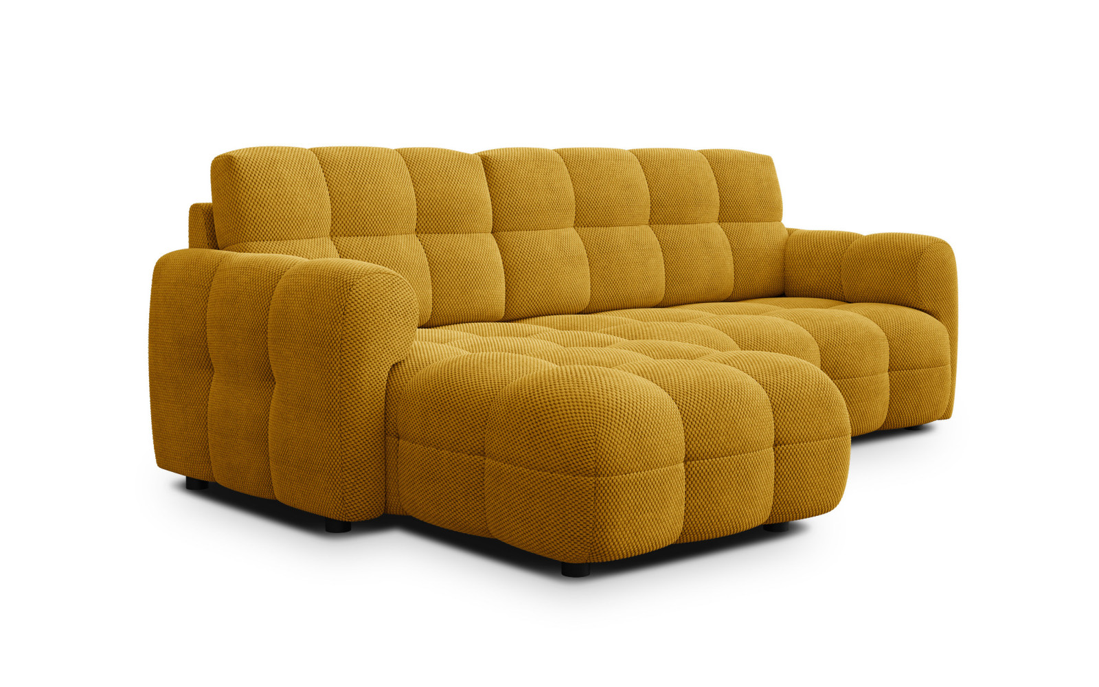Ecksofa 3-Sitzer links MELLOW, safran