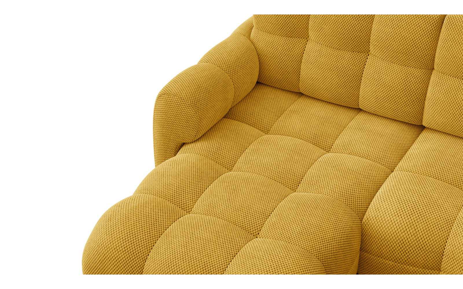 Ecksofa 3-Sitzer links MELLOW, safran