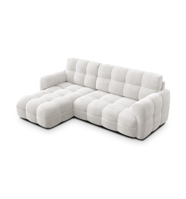 Ecksofa 3-Sitzer links MELLOW, creme