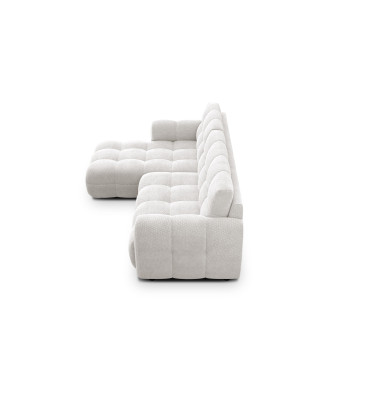 Ecksofa 3-Sitzer links MELLOW, creme