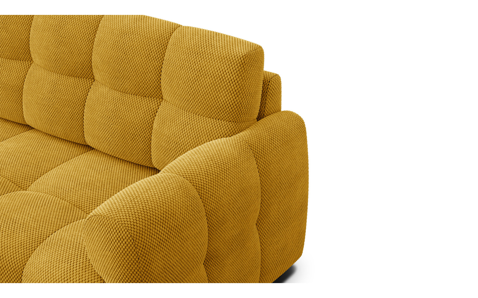 Ecksofa 3-Sitzer links MELLOW, safran