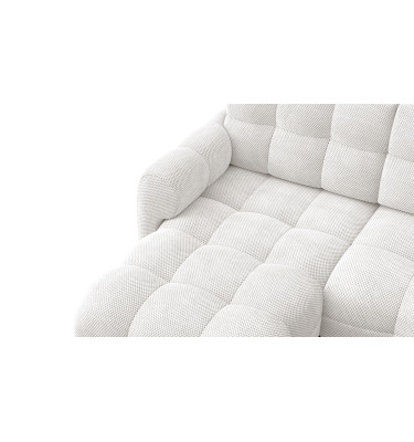 Ecksofa 3-Sitzer links MELLOW, creme