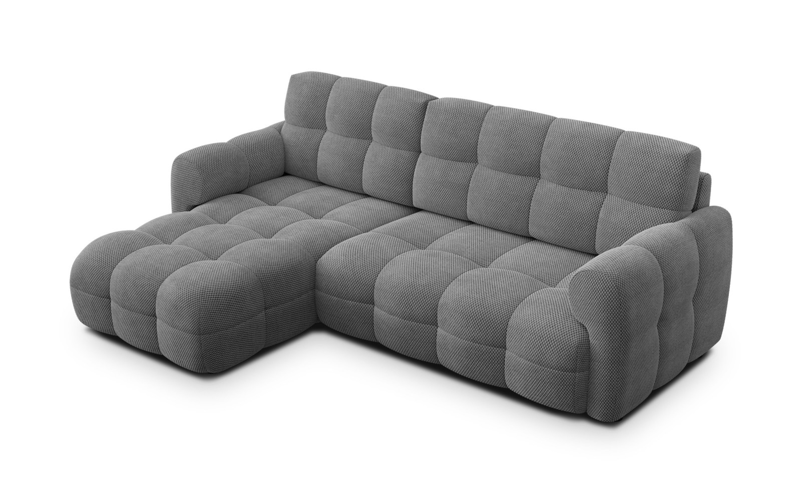 Ecksofa 3-Sitzer links MELLOW, grau
