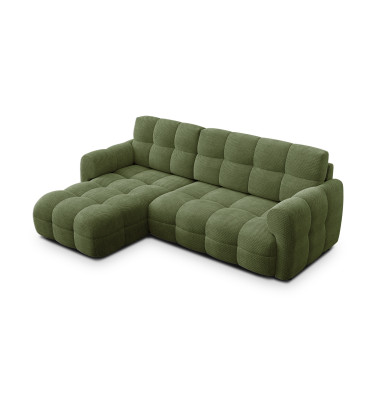 Ecksofa 3-Sitzer links MELLOW, olive