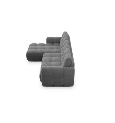 Ecksofa 3-Sitzer links MELLOW, grau