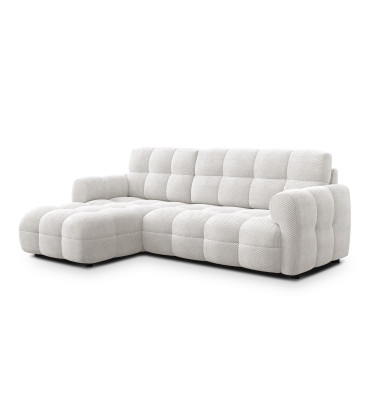 Ecksofa 3-Sitzer links MELLOW, creme