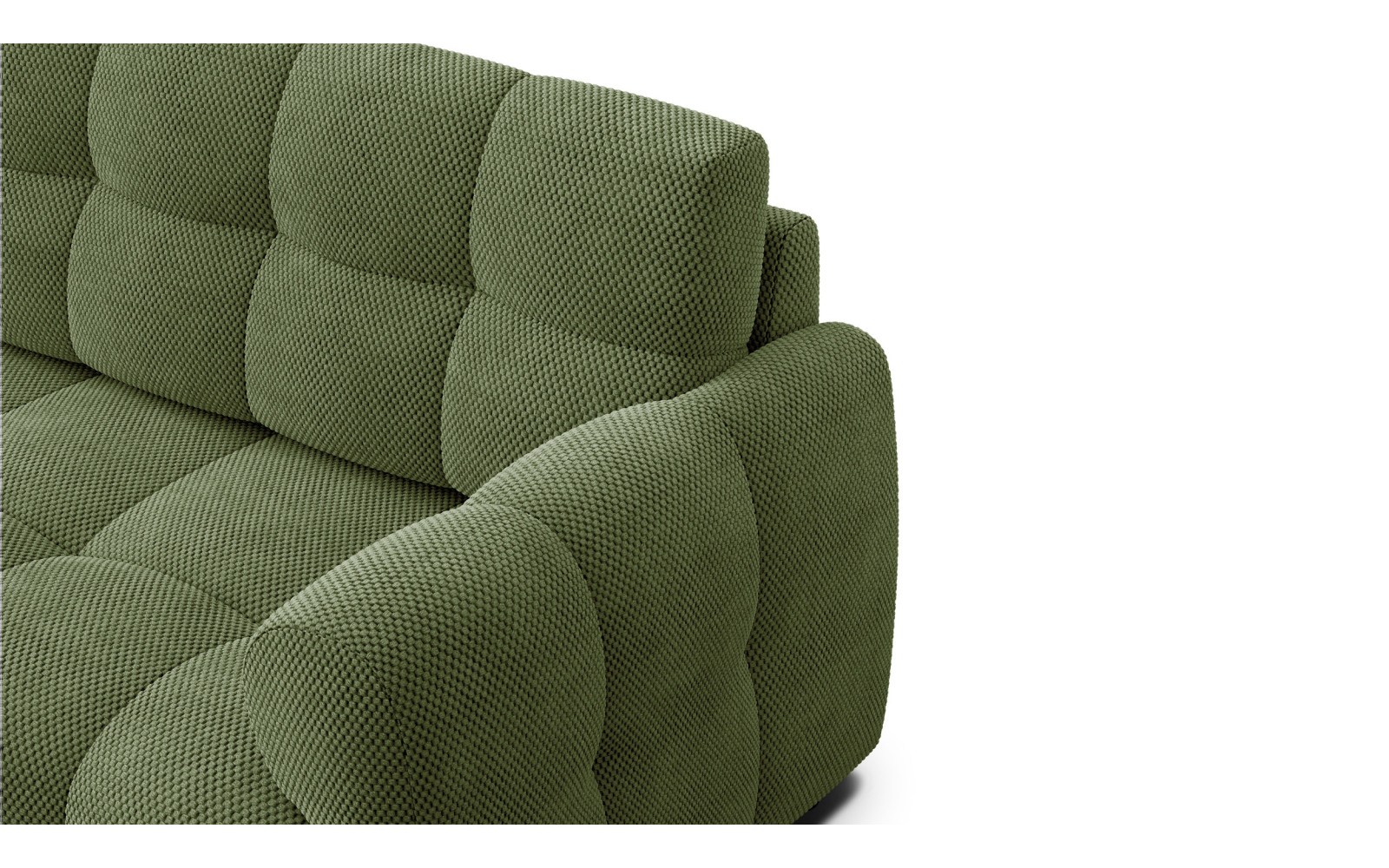 Ecksofa 3-Sitzer links MELLOW, olive