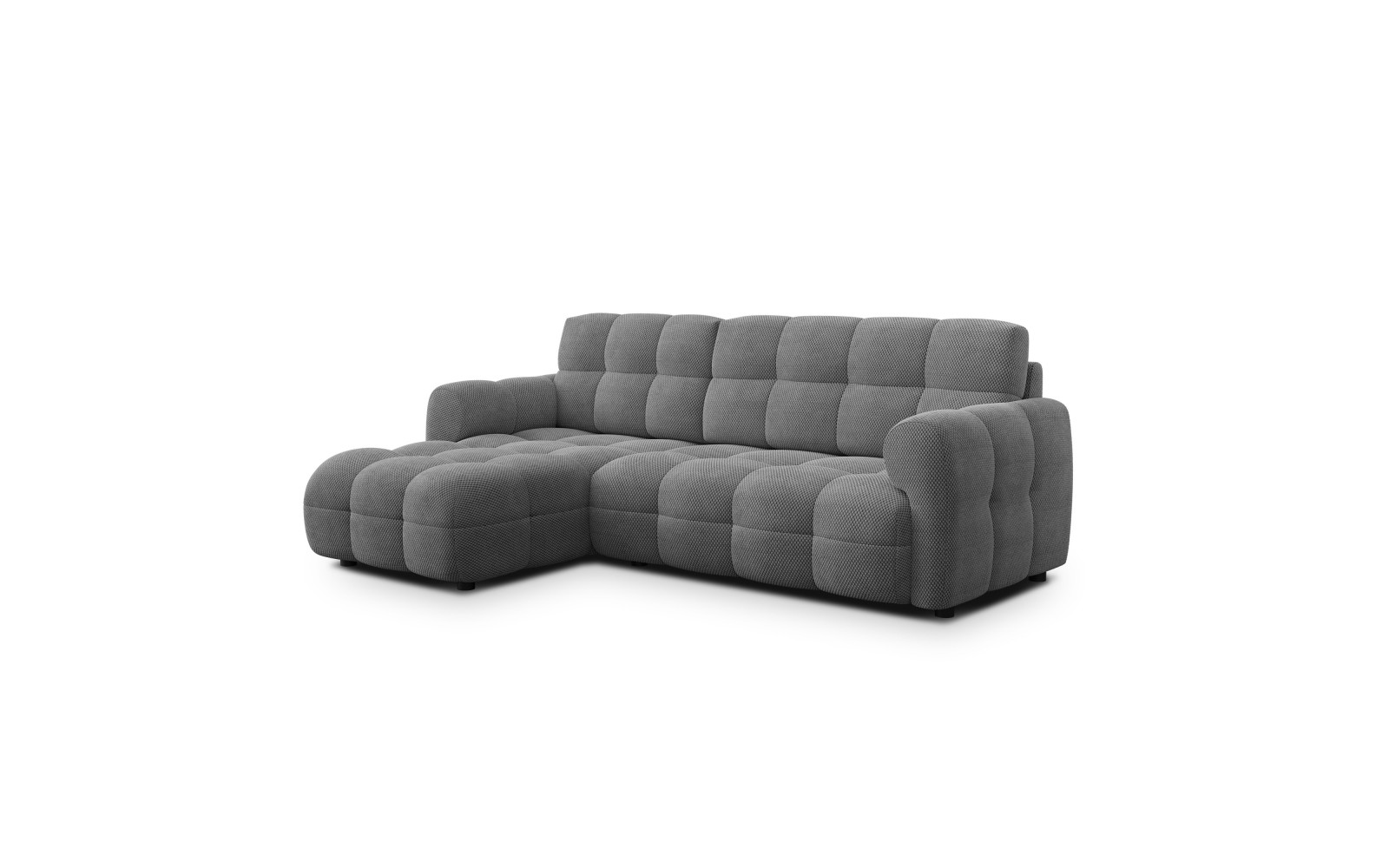 Ecksofa 3-Sitzer links MELLOW, grau