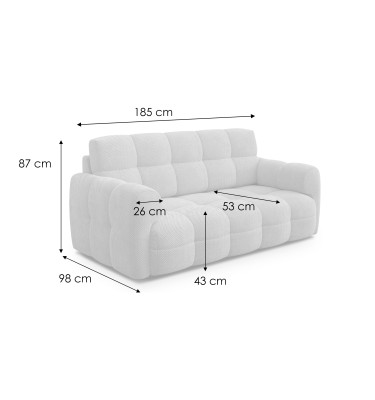 Sofa 2,5-Sitzer MELLOW, safran