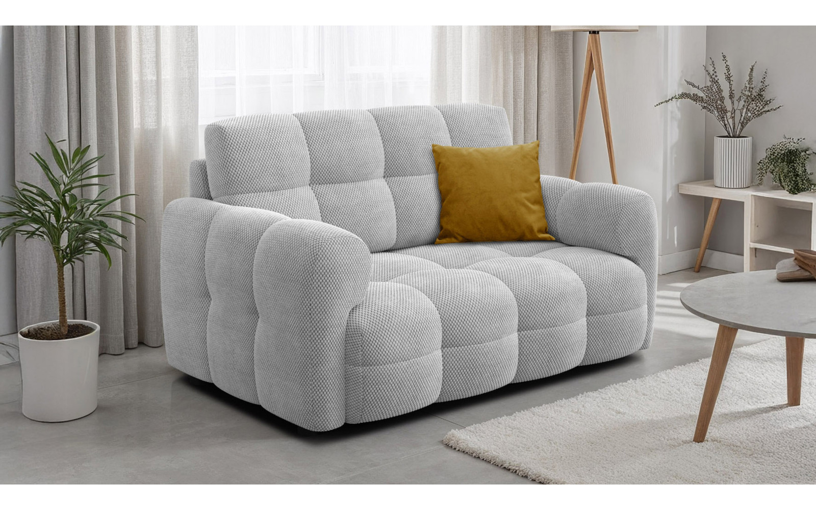 Sofa 2-Sitzer MELLOW, hellgrau