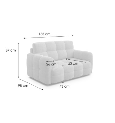 Sofa 2-Sitzer MELLOW, safran