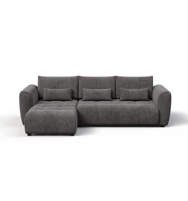 Ecksofa 4-Sitzer links SORENO, dunkelgrau