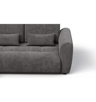 Ecksofa 4-Sitzer links SORENO, dunkelgrau