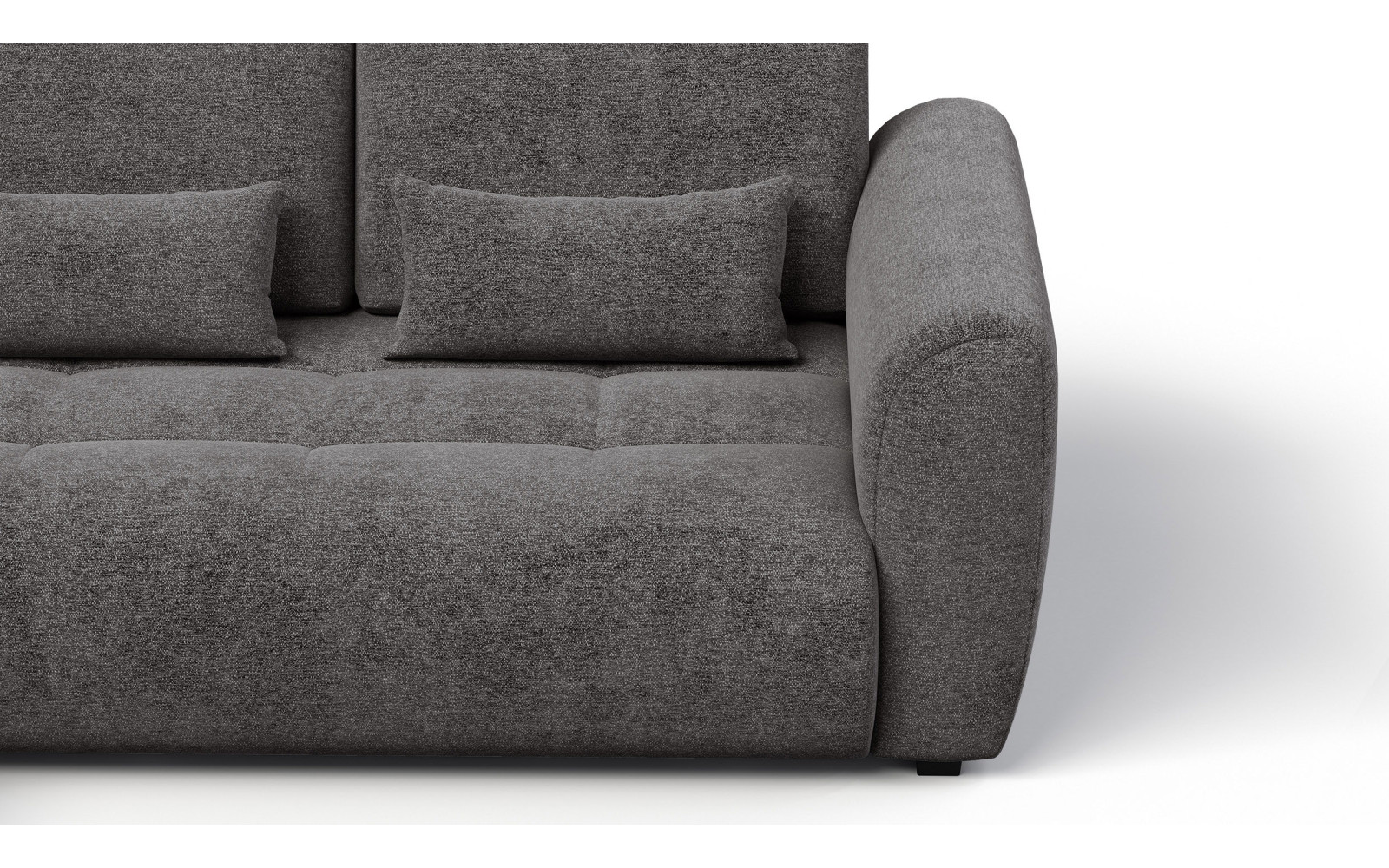 Ecksofa 4-Sitzer links SORENO, dunkelgrau