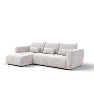 Ecksofa 4-Sitzer links SORENO, ecru