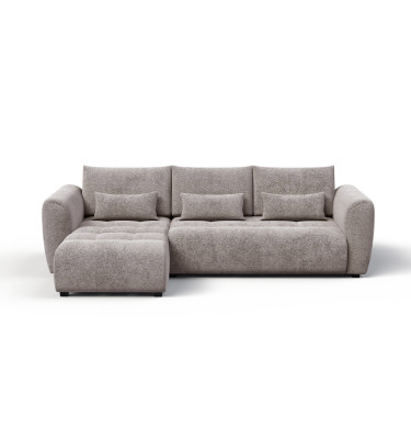 Ecksofa 4-Sitzer links SORENO, dunkelbeige