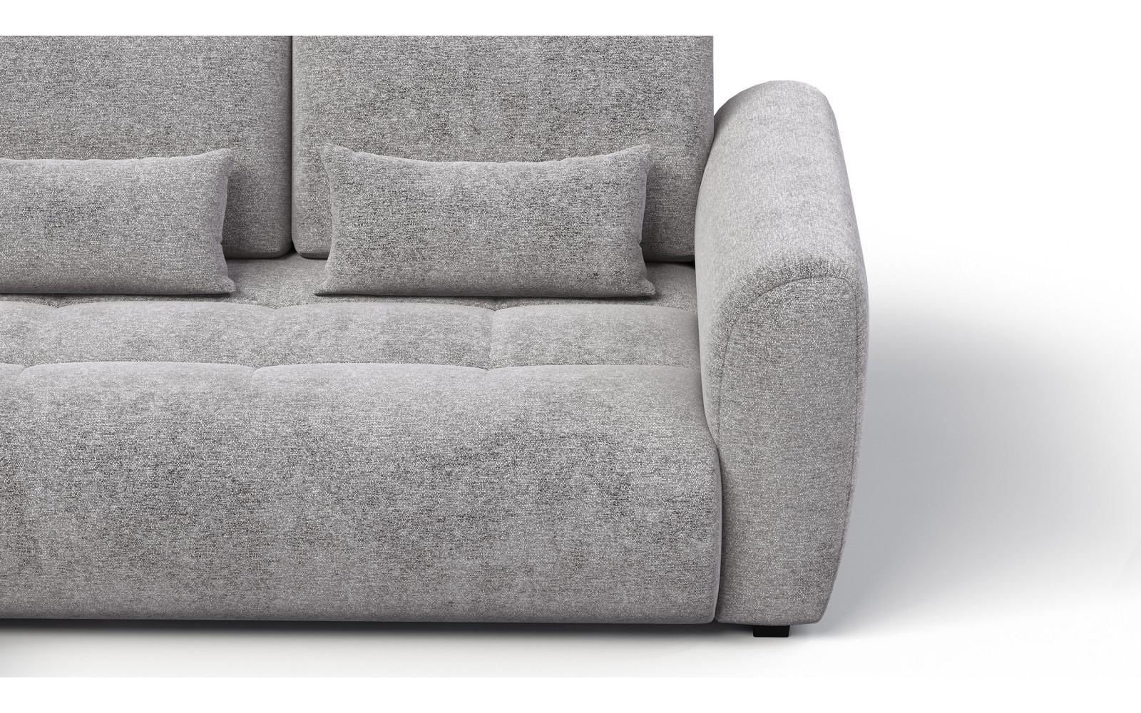 Ecksofa 4-Sitzer links SORENO, platingrau