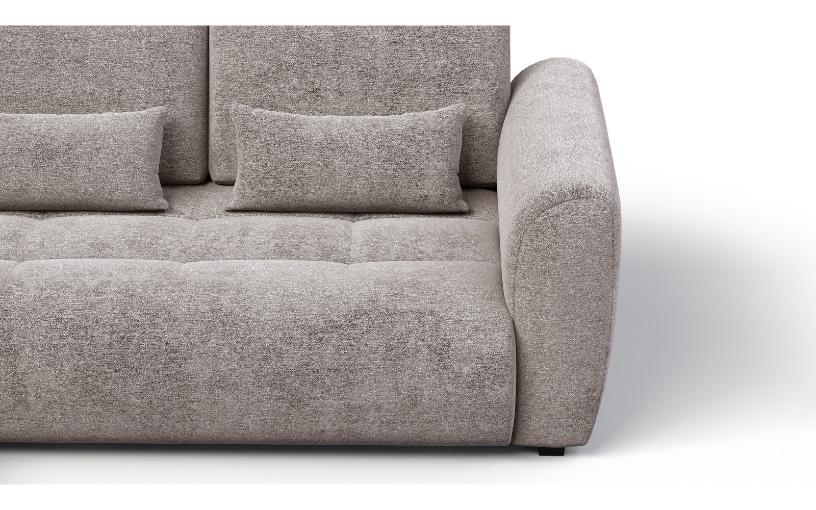 Ecksofa 4-Sitzer links SORENO, dunkelbeige