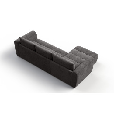Ecksofa 4-Sitzer links SORENO, dunkelgrau