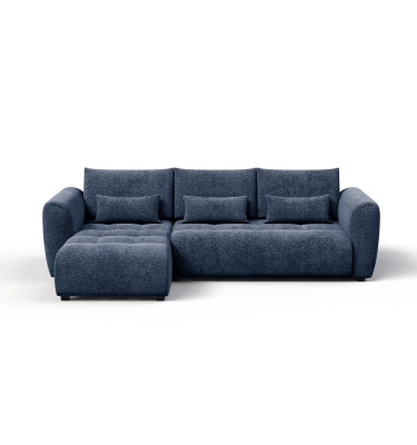 Ecksofa 4-Sitzer links SORENO, dunkelblau
