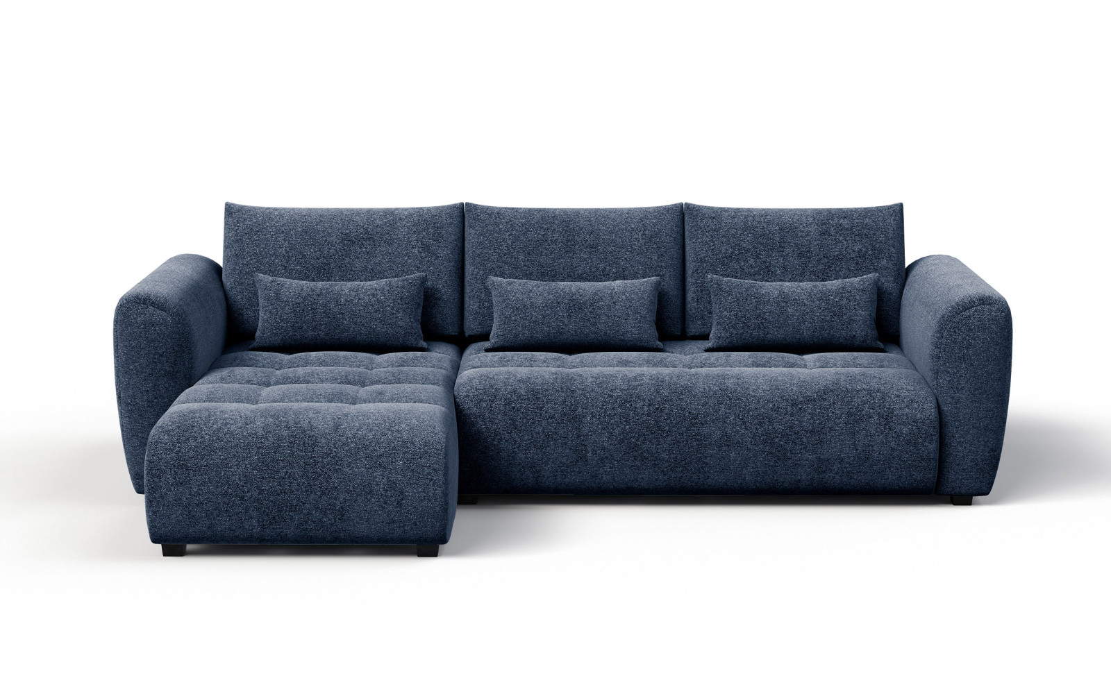 Ecksofa 4-Sitzer links SORENO, dunkelblau