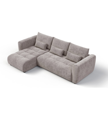 Ecksofa 4-Sitzer links SORENO, dunkelbeige