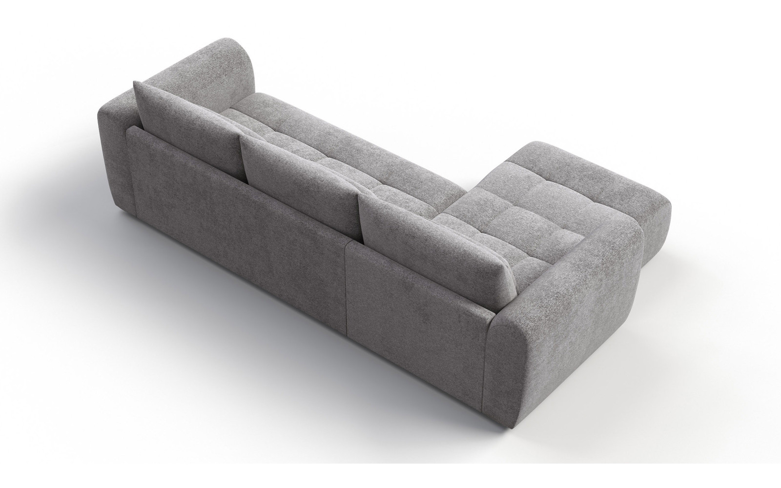 Ecksofa 4-Sitzer links SORENO, platingrau