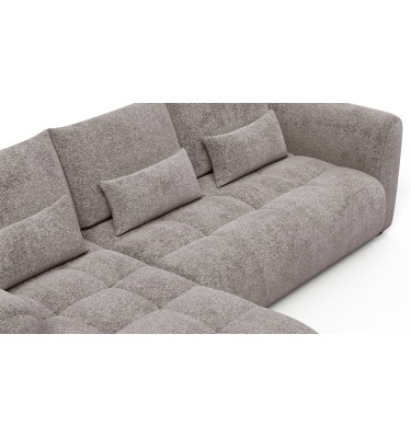 Ecksofa 4-Sitzer links SORENO, dunkelbeige