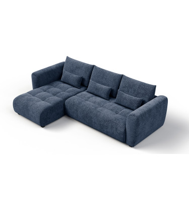 Ecksofa 4-Sitzer links SORENO, dunkelblau