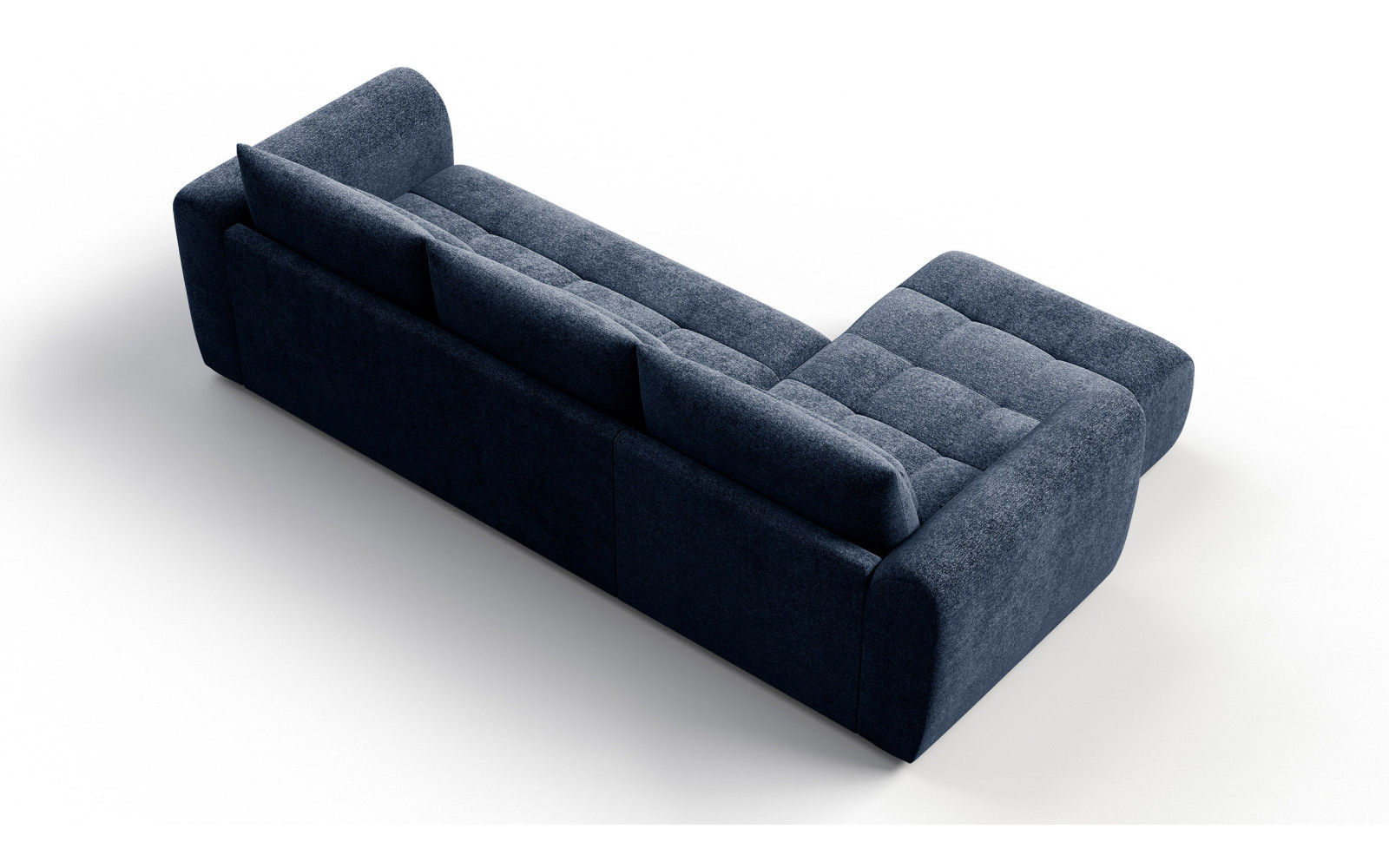 Ecksofa 4-Sitzer links SORENO, dunkelblau