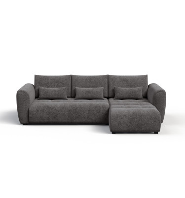 Ecksofa 4-Sitzer rechts SORENO, dunkelgrau