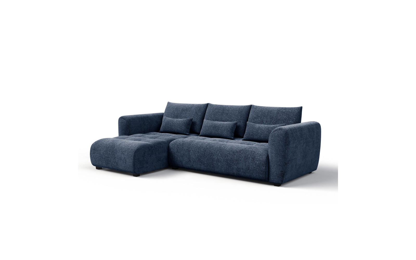 Ecksofa 4-Sitzer links SORENO, dunkelblau