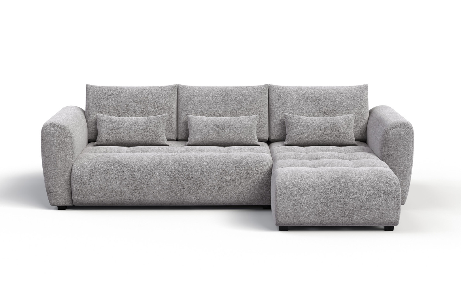 Ecksofa 4-Sitzer rechts SORENO, platingrau