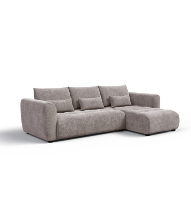 Ecksofa 4-Sitzer rechts SORENO, dunkelbeige