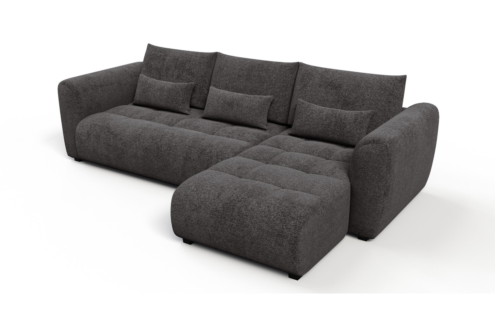 Ecksofa 4-Sitzer rechts SORENO, dunkelgrau