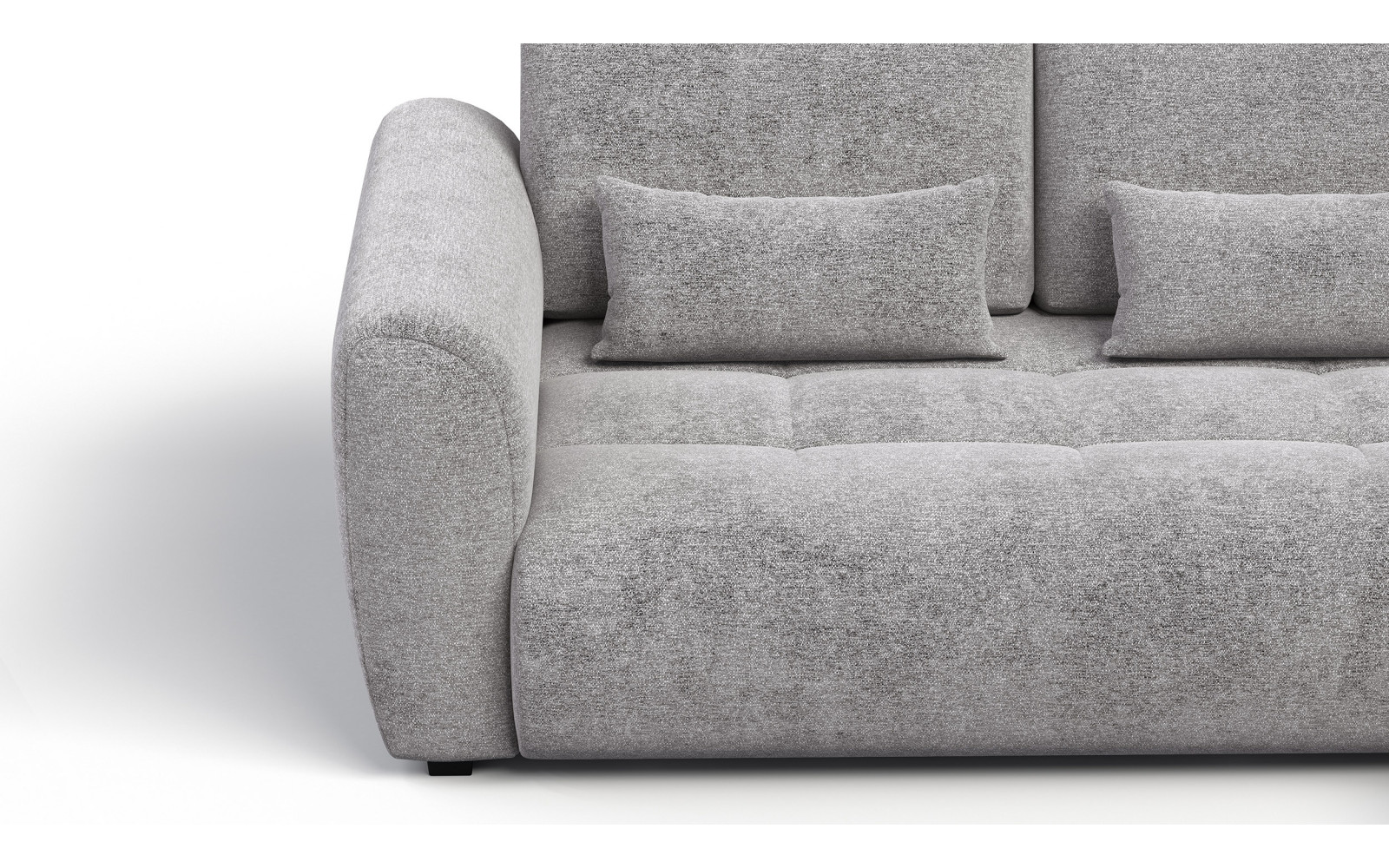 Ecksofa 4-Sitzer rechts SORENO, platingrau