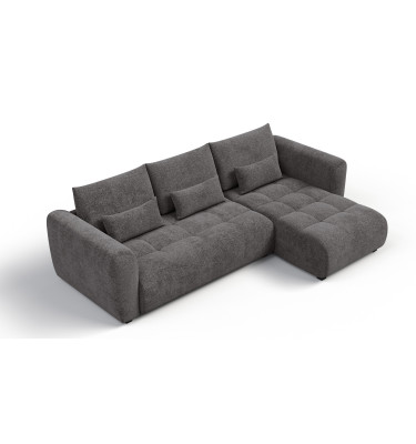 Ecksofa 4-Sitzer rechts SORENO, dunkelgrau